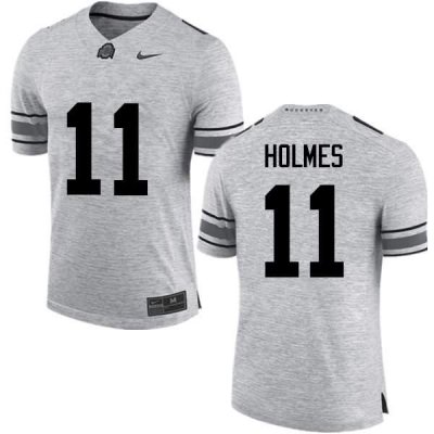 Men's Ohio State Buckeyes #11 Jalyn Holmes Gray Nike NCAA College Football Jersey December DCK1644YJ